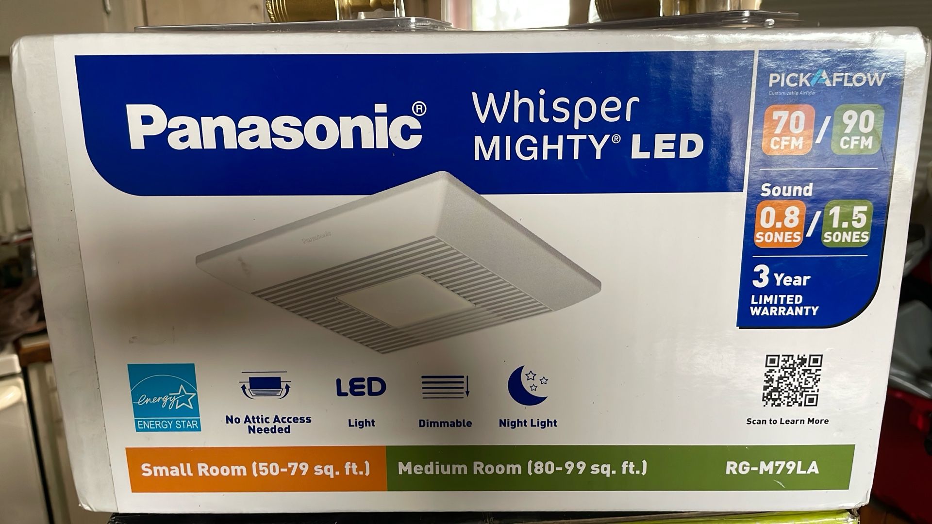 Panasonic Whisper Mighty Led