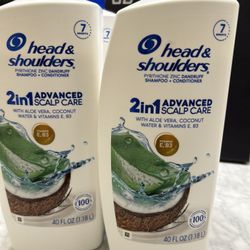 Head & Shoulders 2-in-1 Advanced Scalp Care with Aloe Vera, Coconut Water & Vitamins, 40 fl oz 
