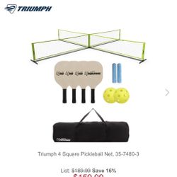 Triumph 4 Square Pickleball Set
