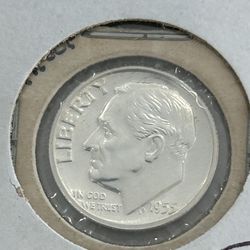 1955-P Roosevelt XF 90% Silver Dime ~
