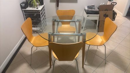 Dining table and chairs