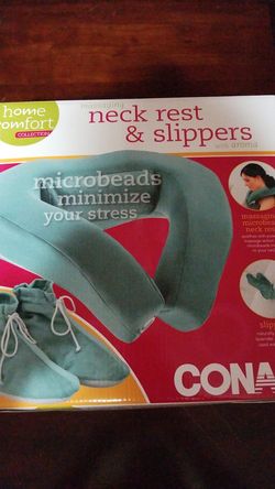 Neck rest and slippers