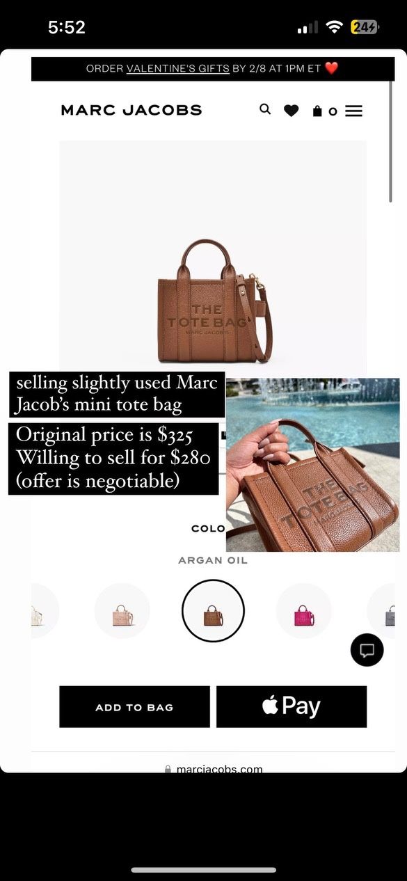 Marc Jacob’s Mini Tote Bag