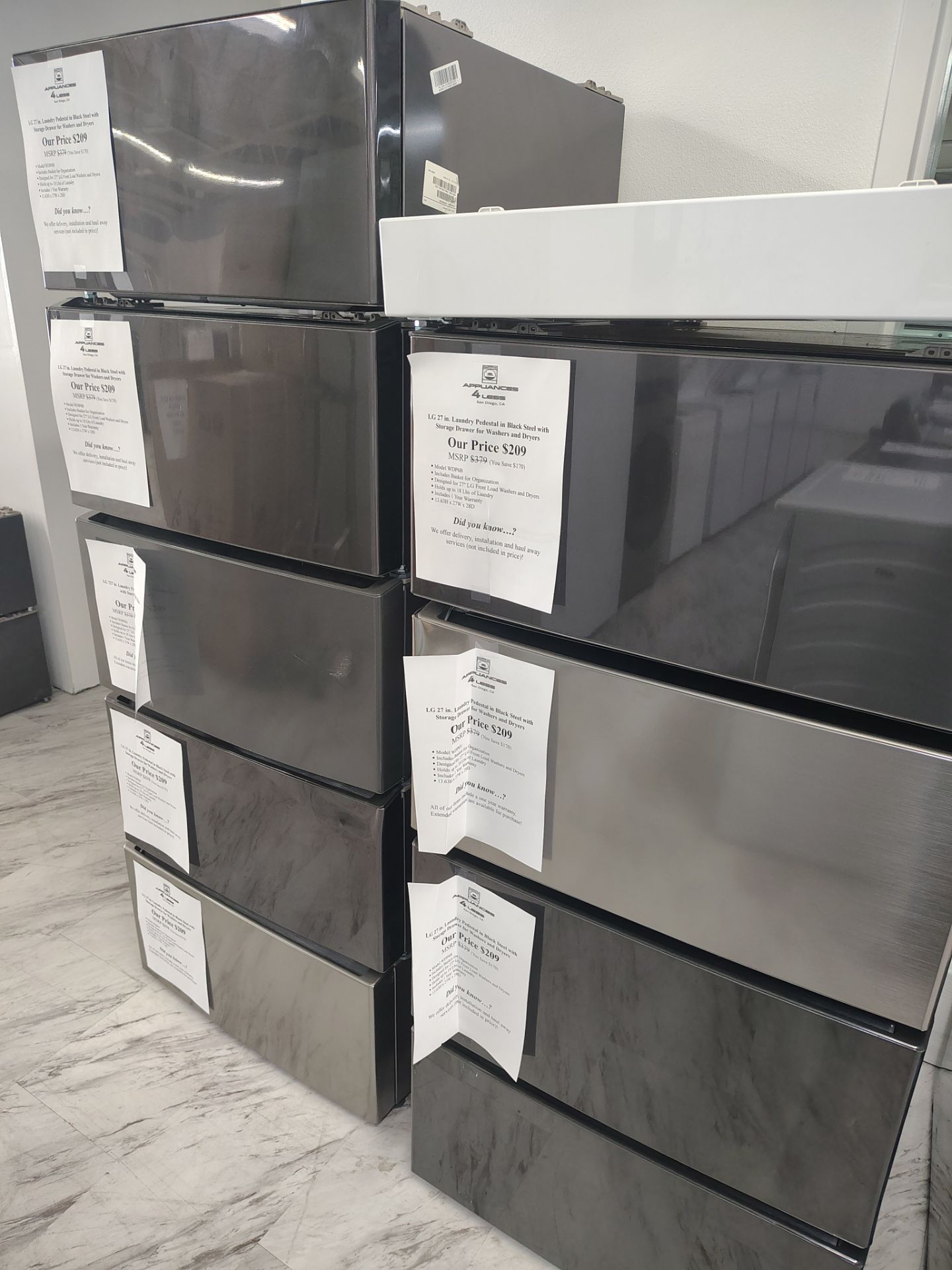 50% off all wash pedestals