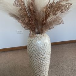 Decorative Vase with Floral Arrangement