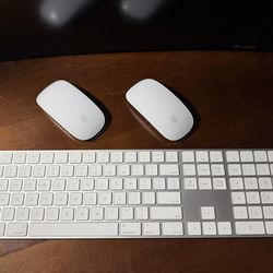 iOS Magic Keyboard and two Magic…Mouses