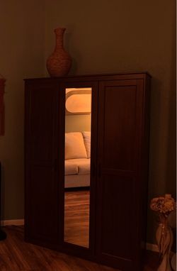 Armoire - brown with mirror
