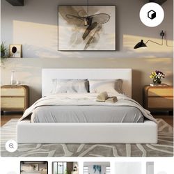 Ultra Bed Set: Bed Frame and Headboard | White