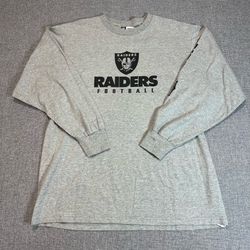 Raiders NFL Football Grey Long Sleeve