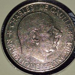 1988 France 1 Franc Charles De Gualle Coin