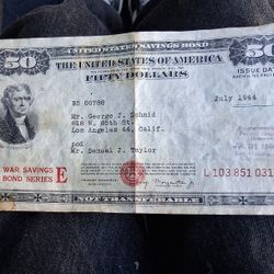 A 1944 US war savings bond series E