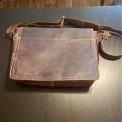 Full Grain Leather 16” Laptop/Messenger Bag