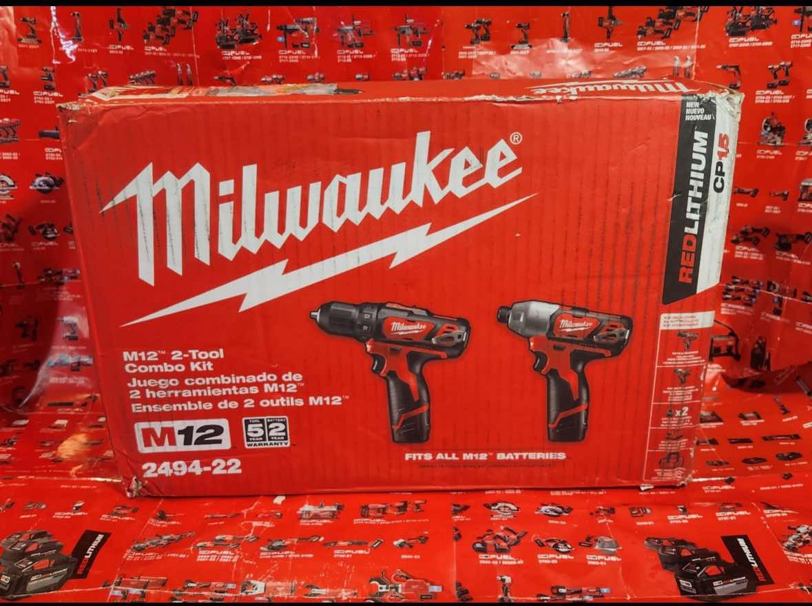 Milwaukee New Kit Drill And Impact, Batteries And Charger