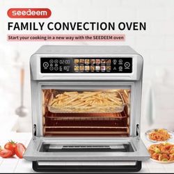 14-in-1 Functions, Stainless Steel Smart Oven with Preset and Timer, Silver Metallic
