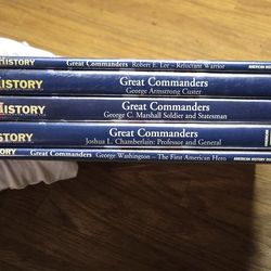 A  collection of American History DVD Archives from The History Channel, showcasing the "Great Commanders" series.