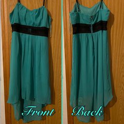 Turquoise Short To Long Dress SizeM