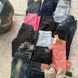 mixed size jeans 