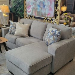 Reversible Grey Sofa Chaise (Sectional)
