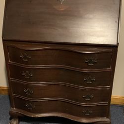 Antique  Governor Winthrop Drop Front Clawfoot Desk