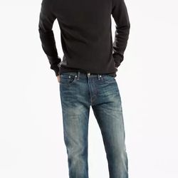 Levi's Mens 505 Regular Fit Medium Wash Jeans - 32/32