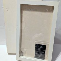 NIB Pottery Barn Wall WOOD Shadow Box White 11" x 18" WHITE