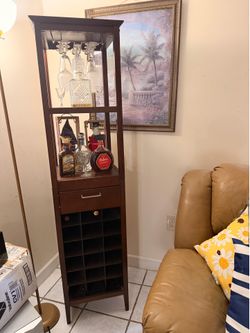 Wine Rack / Bar Cabinet with Glass Holder