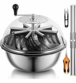 VIVOSUN 19" Bud Leaf Bowl Trimmer with Clear Dome, Stainless Steel Blades 3 Blades for Wet/Dry Buds and Large Batches, Efficiently Remove leaves, Prot