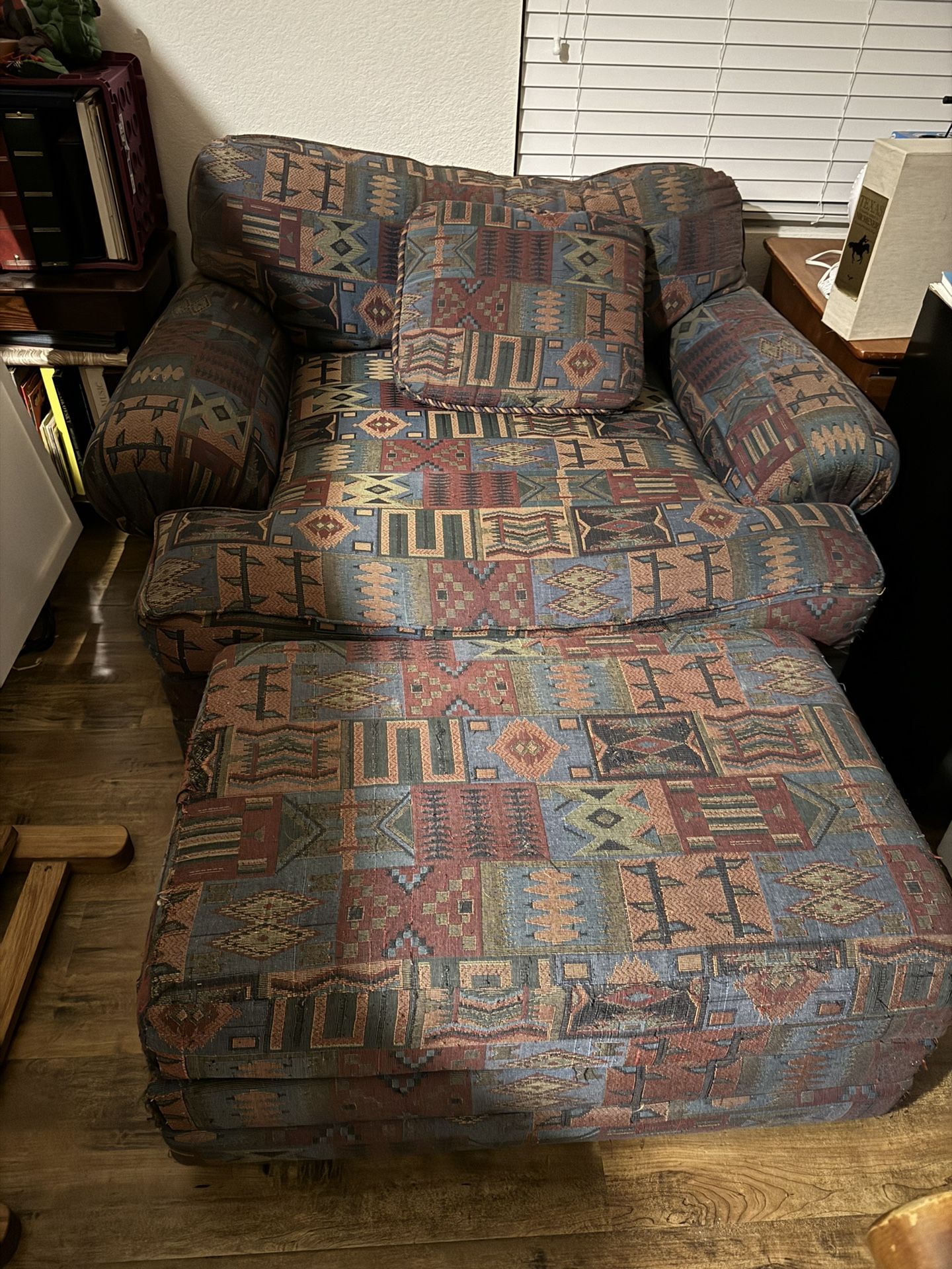 Oversized Chair with Ottoman 