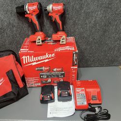 Milwaukee M18 Compact Cordless Brushless 2 Tool Combo Kit
