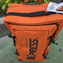 26" Travel Suitcase  2 Wheels Extra Lightweight Waterproof New With Tags Orange Color 