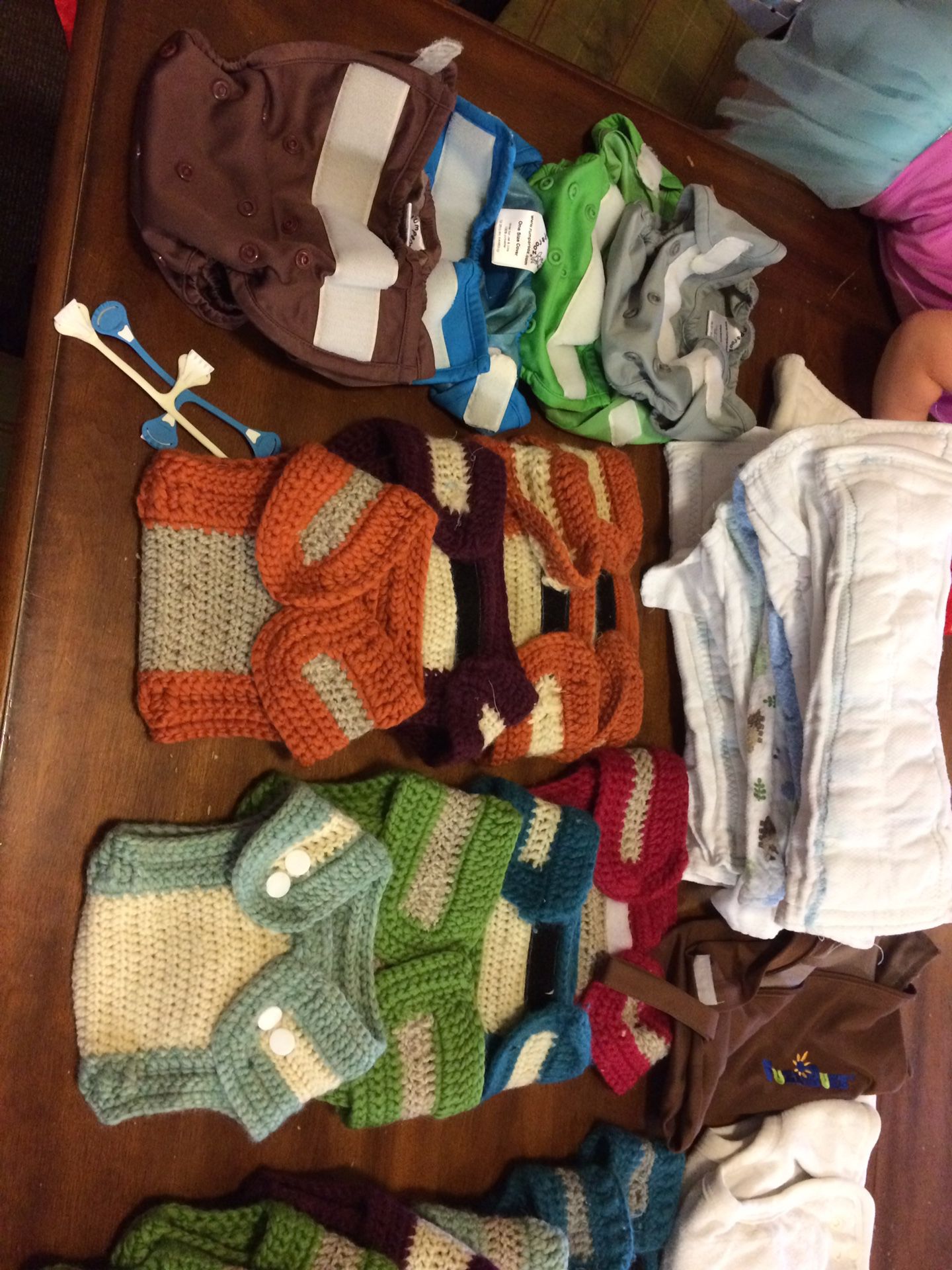Cloth diaper lot: handmade Wool diaper covers, rumparooz, mother ease, etc