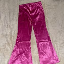 Pink Satin Pants