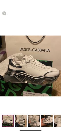White And Silver Dolce And Gabana Sneakers 