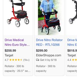 Drive Medical Nitro Rollator Walker