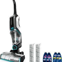 BISSELL, 2554A CrossWave Cordless Max All in One Wet-Dry Vacuum Cleaner and Mop for Hard Floors and Area Rugs, Black/Pearl White with Electric Blue Ac