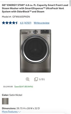 GE Washer - Laundry Machine! GREAT DEAL!