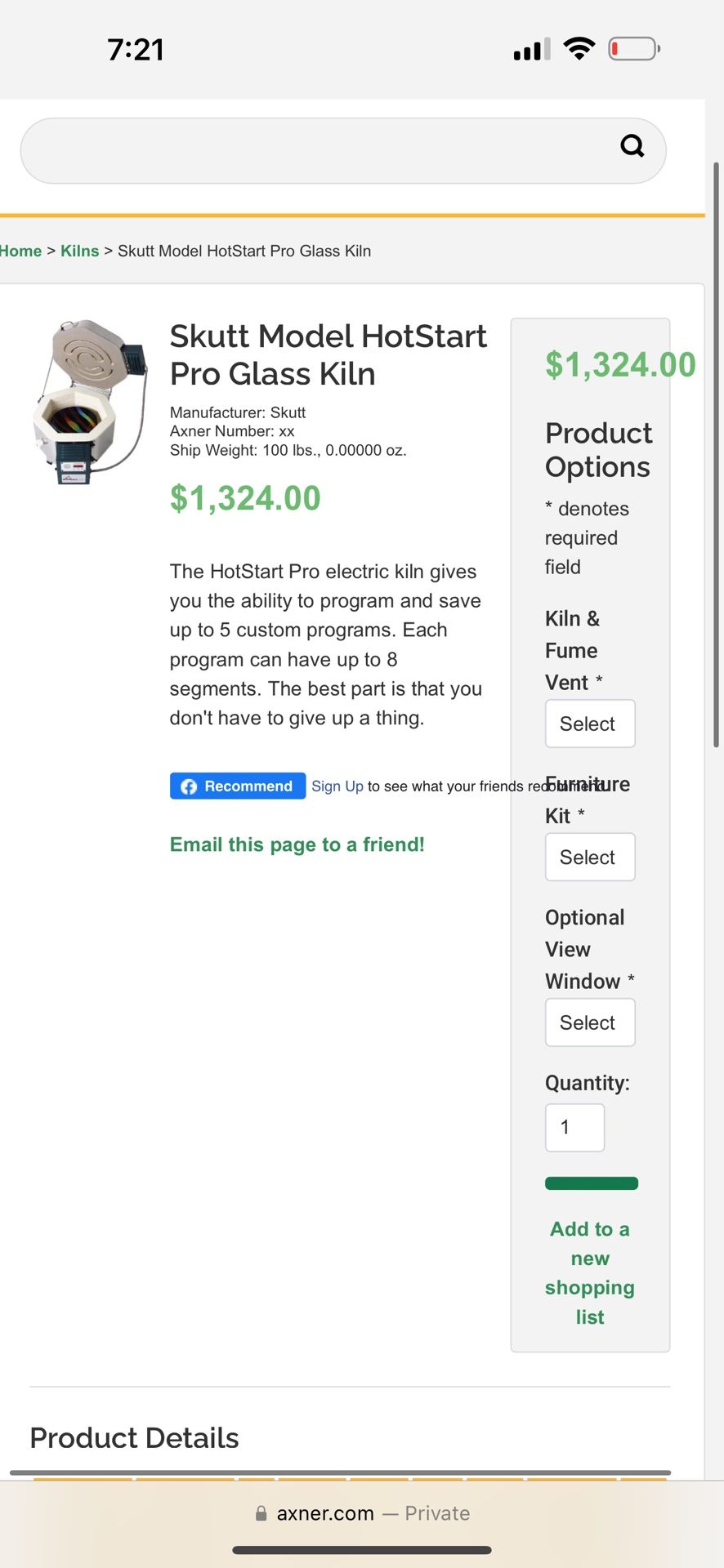 Skutt Hotstart Pro Glassmaster LT Automatic Pottery Ceramics Glass Kiln