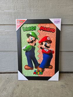 Mario and luigi wall art