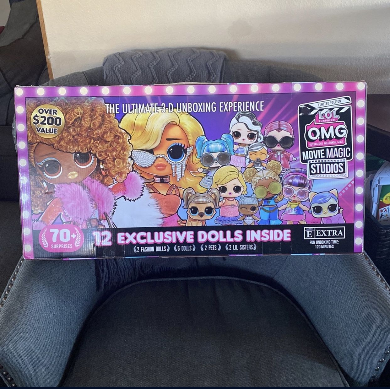 LOL Surprise OMG Movie Magic Studios with 70+ Surprises to unbox, including 12 dolls