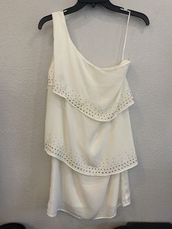 Cocktail One Shoulder Cream Dress