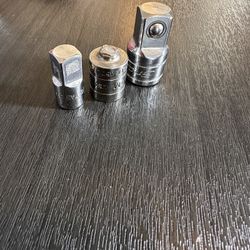 Snap On 3Pc 1/4" 3/8" 1/2" Drive Socket Adapter