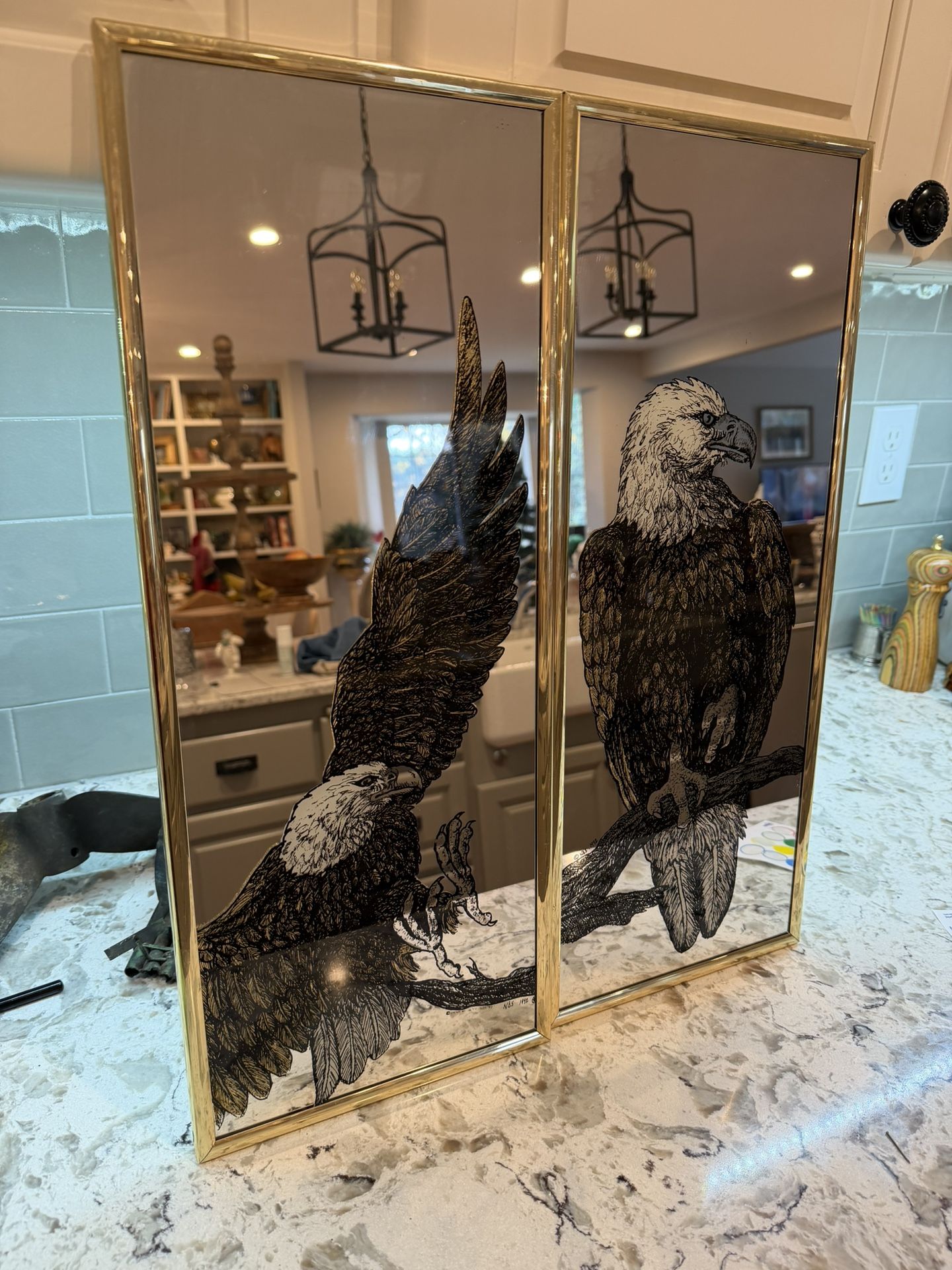 MCM Eagle Mirrored Art