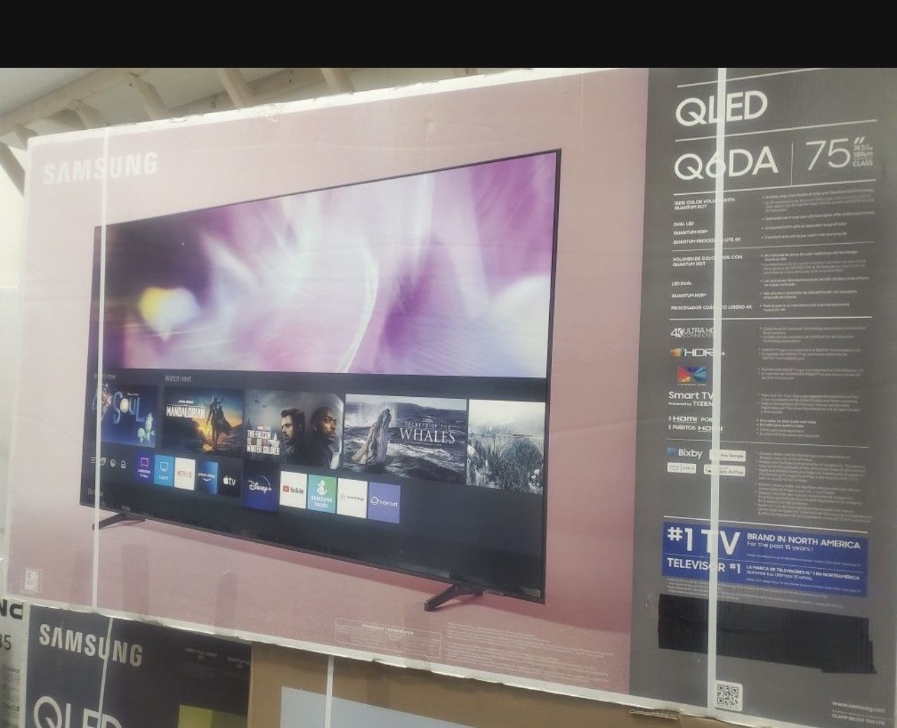 SAMSUNG 75-Inch Class QLED Q60A Series - 4K UHD Dual LED Quantum HDR Smart TV with Alexa Built-in (QN75Q60AAFXZA, 2021 Model)