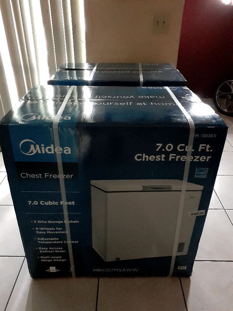 Just picked up!! Brand New in Box! Midea 7.0 Chest Freezer. They sell very fast so get them now!