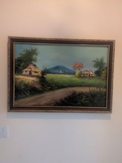 3 Oil Paintings Vintage 62 years old landscape Classic