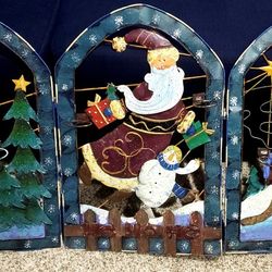 Vintage Christmas Fireplace Cover 25in X 32in 