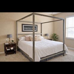 New Steel Queen Canopy Bed