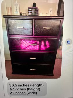 All wood chest of drawers