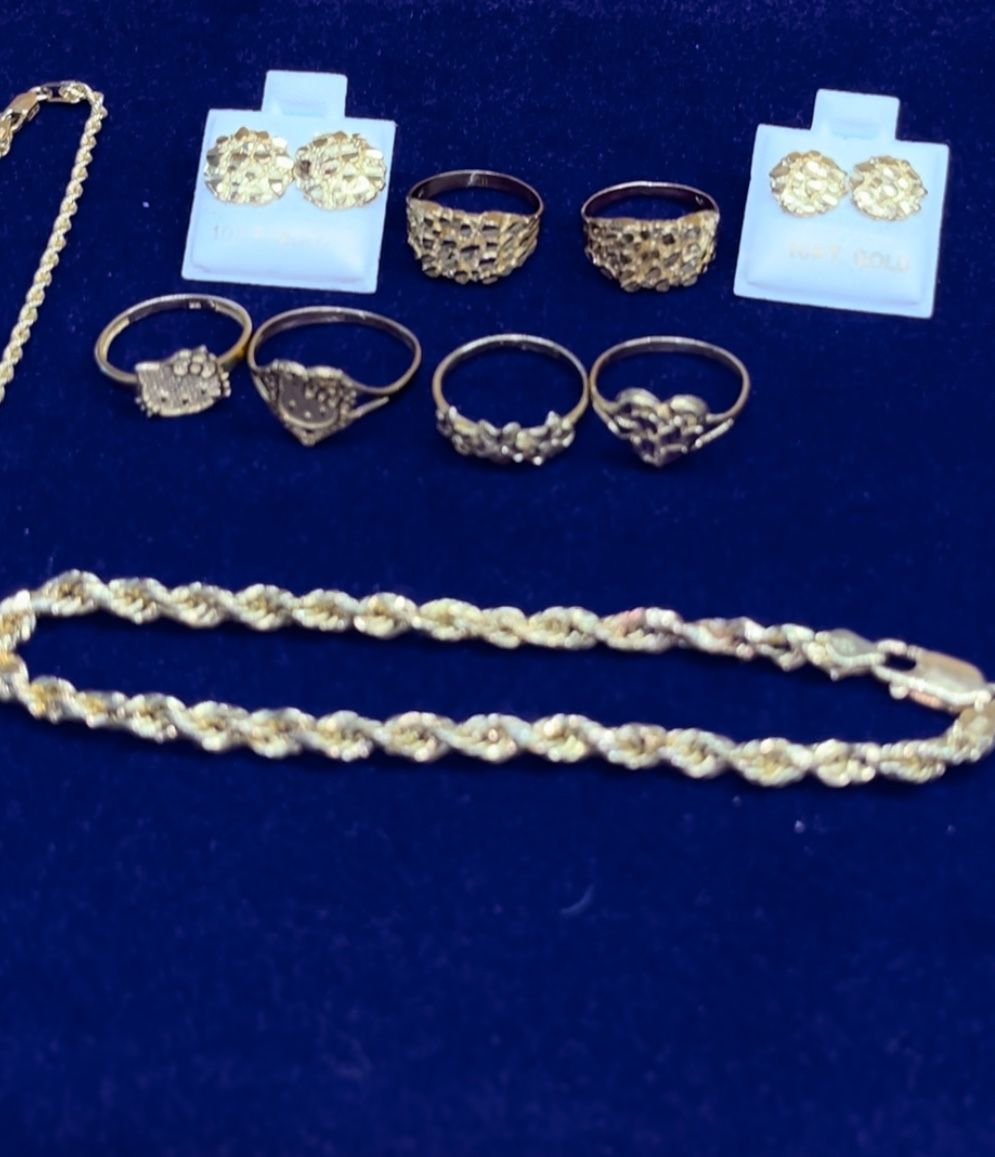 10K & 14K Solid Gold Jewelry – Rings, Earrings & Chain
