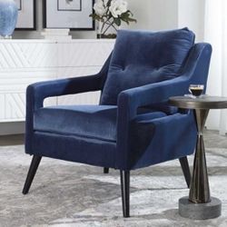 *New* Navy Blue Velvet Armchair